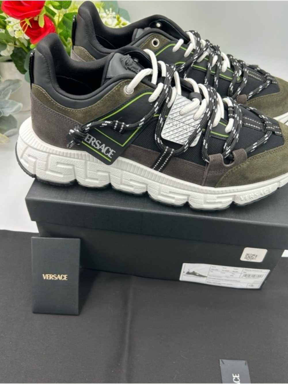 Versace TRIGRECA suede/leather sneakers size
44/11 made in Italy - Picture 3 of 9
